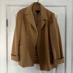 Woman’s Moda International short Camel coat size L